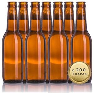 Botellas vacias de cerveza 33cl reutilizables con...