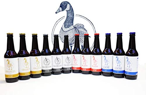 Review: Cervezas La Granja de Goose. Caja de 12 botellas 33cc. En 4 estilos. 3 Pale-Ale + 3 Blates + 3 Gloria-IPA + 3 Granuja